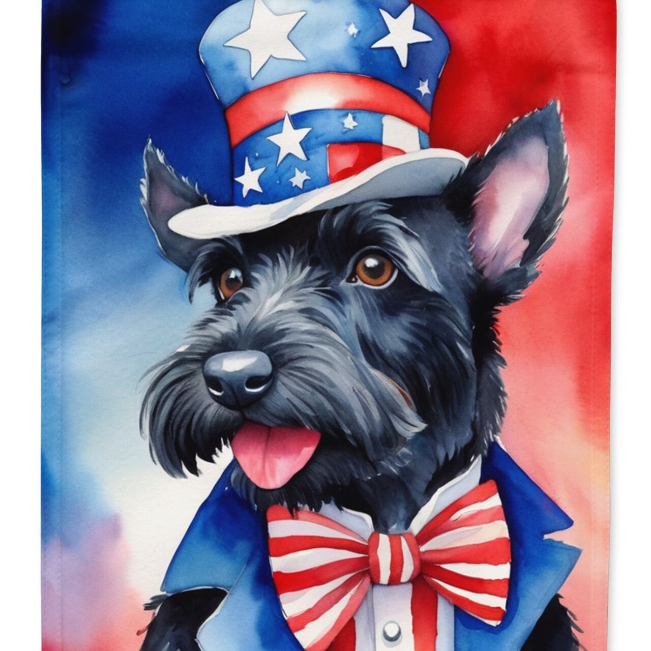 Edge Collections - 11.25" X 15.50" - Multicolor - Scottish Terrier Patriotic American Decorative - 1 Piece